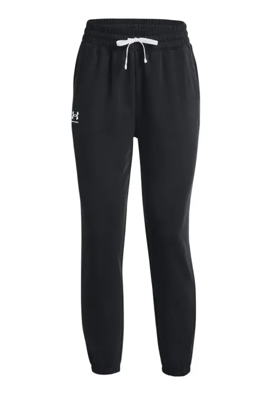Pantaloni cu buzunare laterale pentru fitness Rival Terry - Negru