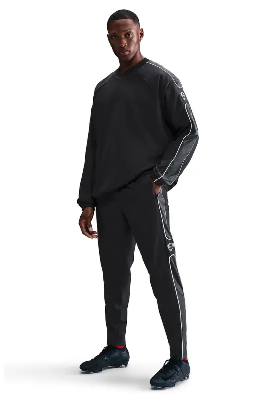 Pantaloni cu buzunare laterale - pentru fotbal - Negru/Gri inchis