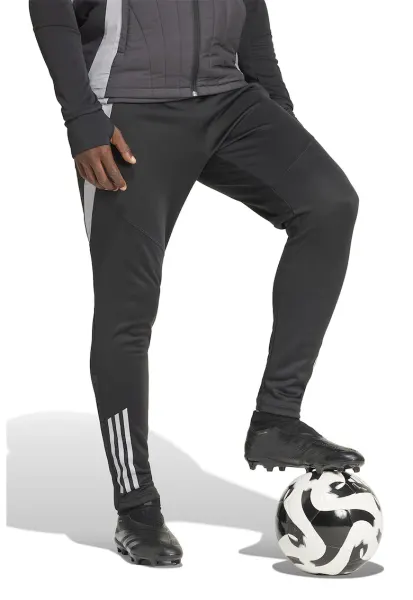 Pantaloni cu logo - pentru fotbal Tiro 24 - Negru/Alb murdar