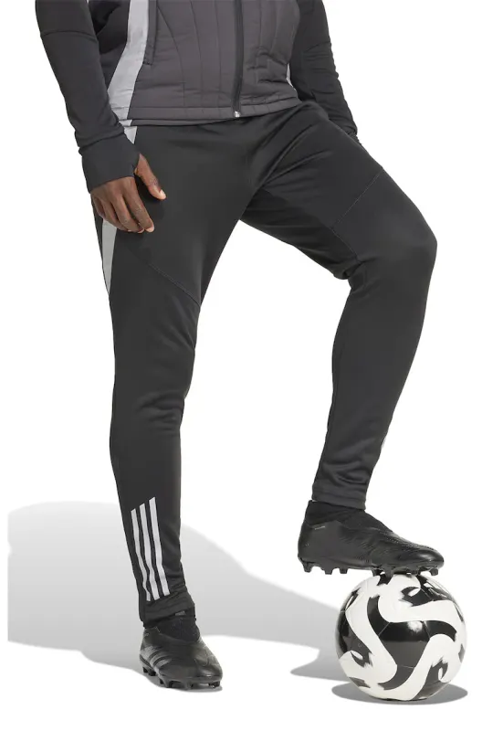 Pantaloni cu logo - pentru fotbal Tiro 24 - Negru/Alb murdar