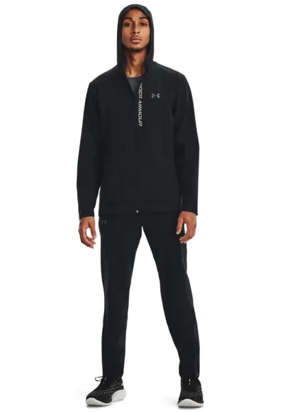 Pantaloni cu slituri cu fermoar pentru alergare Outrun The Storm - Negru