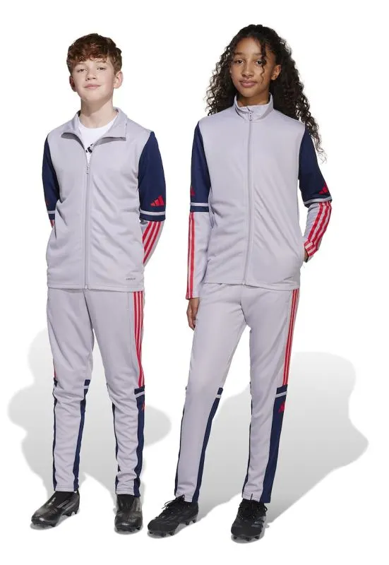 Pantaloni cu slituri cu fermoar - pentru fotbal - Gri deschis/Bleumarin