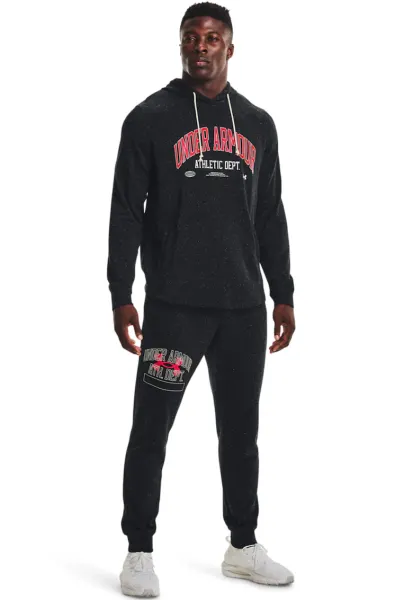 Pantaloni cu snur de ajustare pentru antrenament UA Rival - Negru