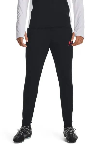 Pantaloni cu talie medie pentru fotbal - Alb/Negru