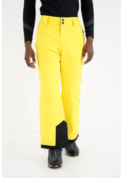 Pantaloni cu talie medie pentru schi - Galben