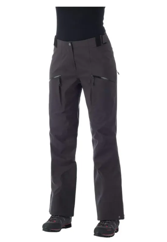 Pantaloni de schi dama - Poliamida - Rezistent la apa - Ajustare talie - Negru -