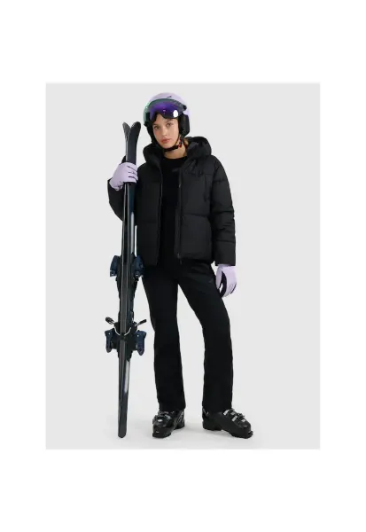 Pantaloni de schi dama  softshell - membrana 10000 - negru - poliester -