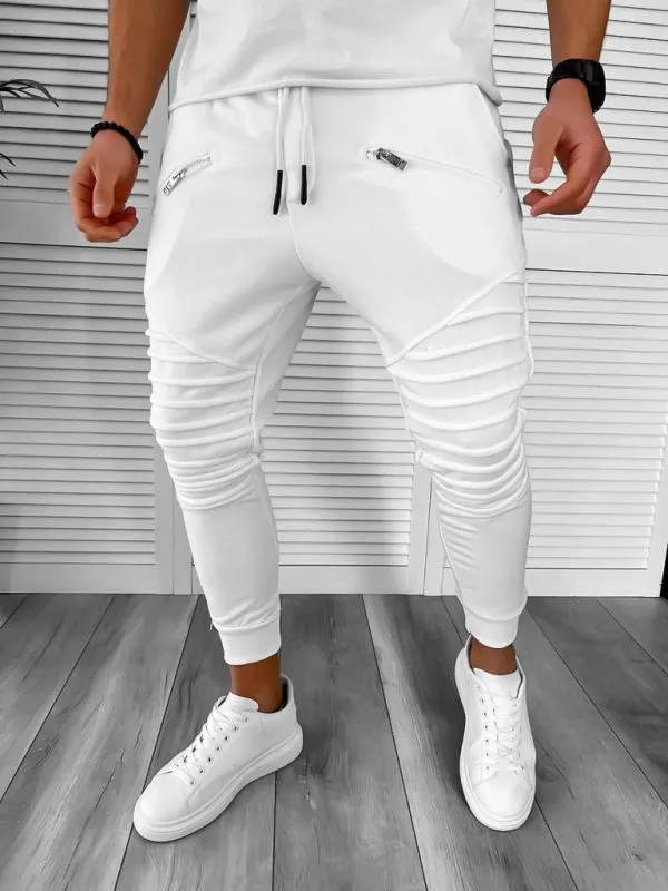 Pantaloni de trening ALB conici K025 P18-3.3