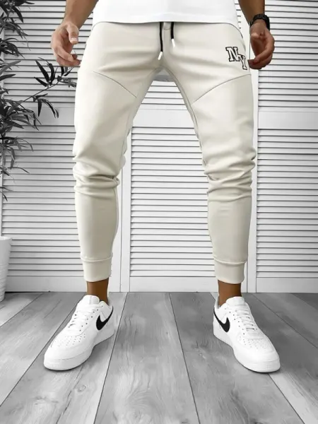 Pantaloni de trening bej 12347 19-4.3