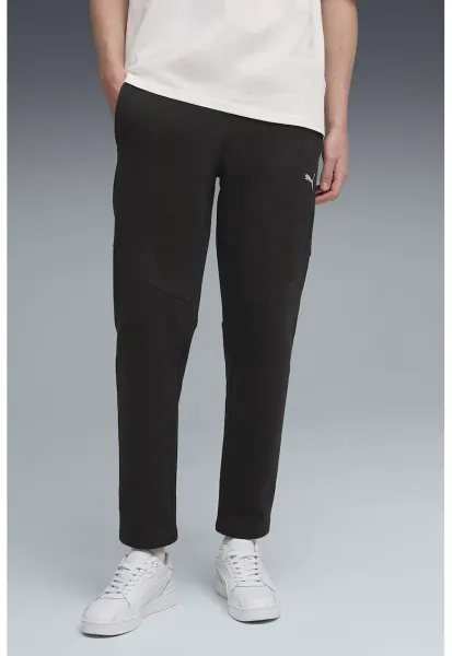 Pantaloni de trening conici si buzunare laterale - Negru