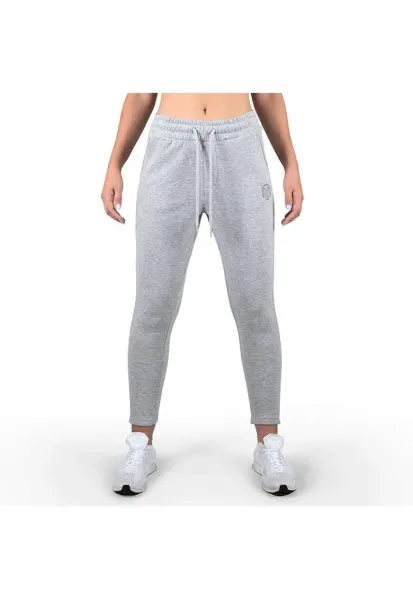 Pantaloni de trening crop cu snur pentru ajustare in talie