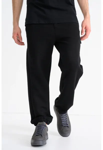 Pantaloni de trening cu aspect texturat League Hurley - Negru