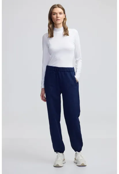 Pantaloni de trening cu buzunare laterale - Albastru inchis