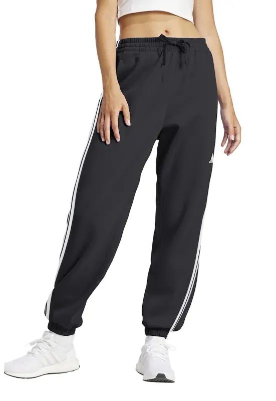 Pantaloni de trening cu buzunare laterale si snur de ajustare Essentials - Negru
