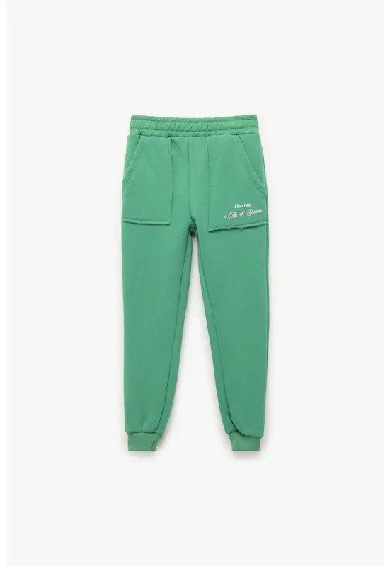 Pantaloni de trening cu buzunare - Verde