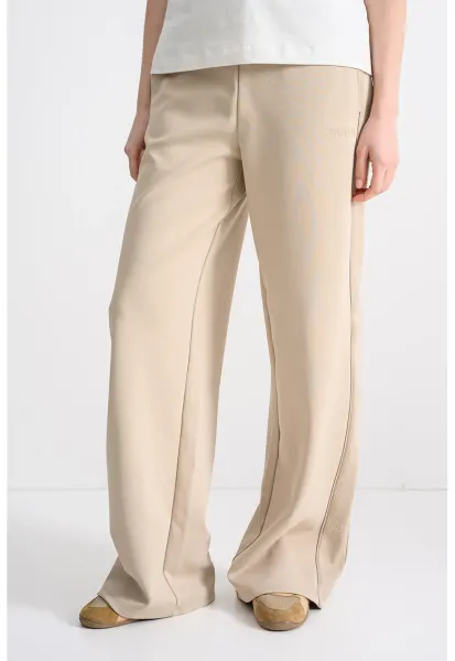 Pantaloni de trening cu croiala ampla si buzunare laterale - Bej