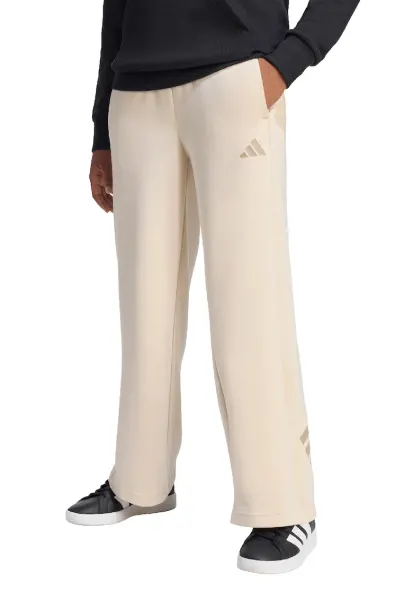 Pantaloni de trening cu croiala ampla si talie medie - Maro nisip