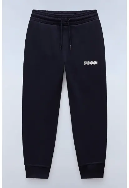 Pantaloni de trening cu imprimeu logo si snururi - Alb/Albastru ultramarin