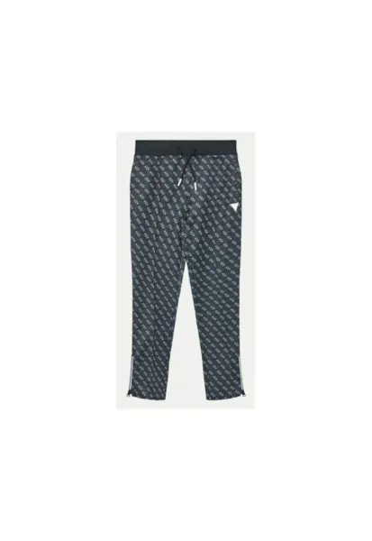 Pantaloni de trening cu imprimeu si slituri laterale