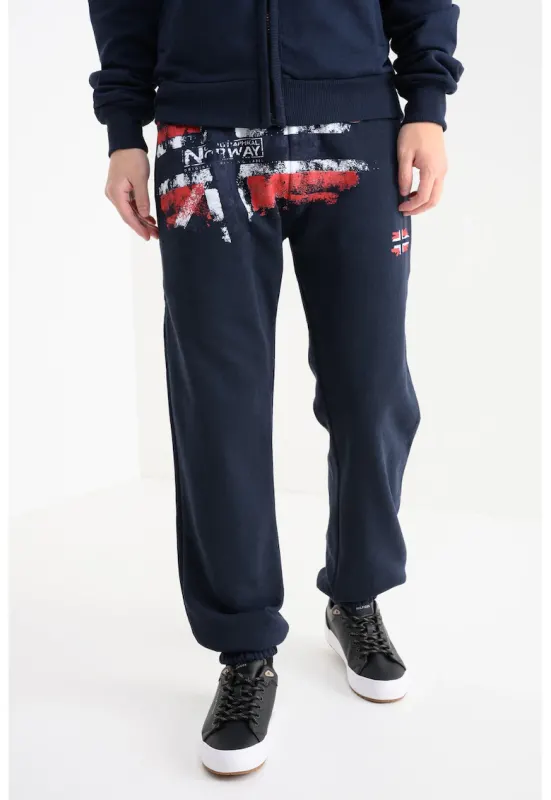 Pantaloni de trening cu logo Mapote - Albastru ultramarin