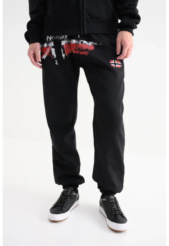 Pantaloni de trening cu logo Mapote - Negru