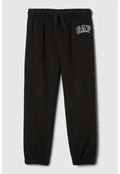 Pantaloni de trening cu logo si snur in talie - Negru
