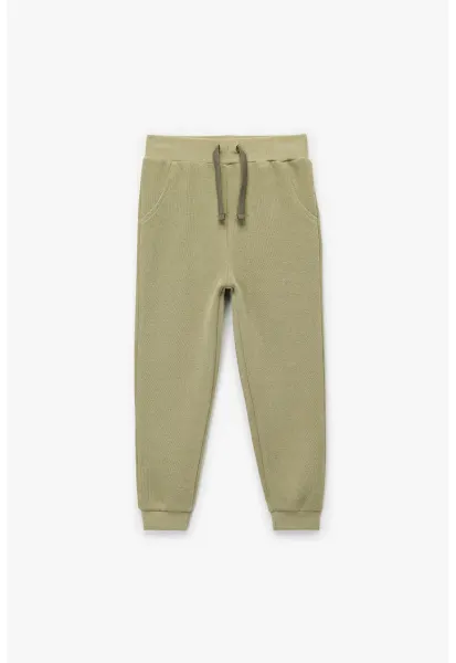 Pantaloni de trening cu snur - Kaki