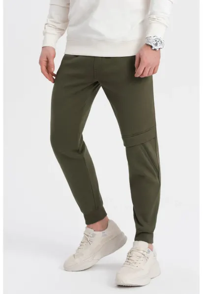 Pantaloni de trening cu talie ajustabila - Verde masliniu