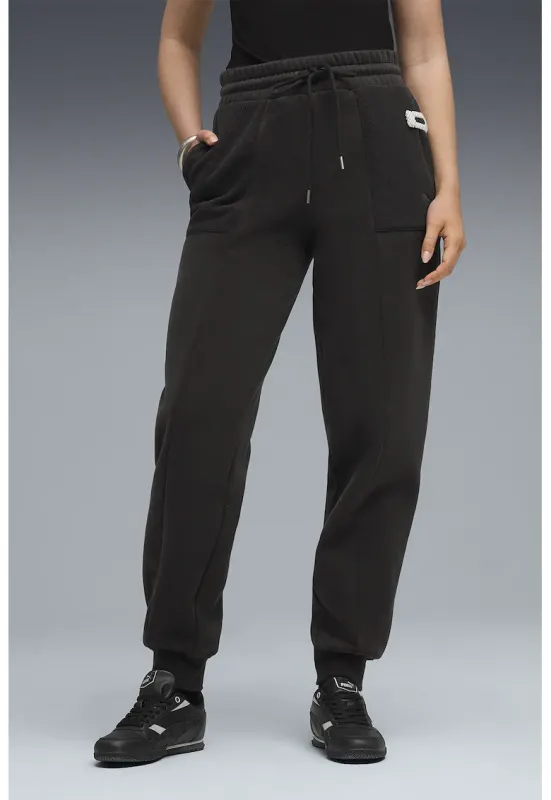 Pantaloni de trening cu talie inalta Comfort - Negru