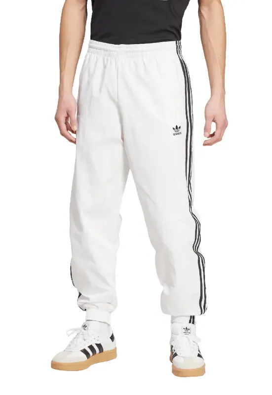 Pantaloni de trening cu terminatii cu fermoar Firebird - Alb/Negru stins