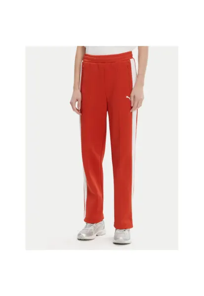 Pantaloni de trening dama  629797 - Poliester reciclat/Bumbac - Rosu - Rosu