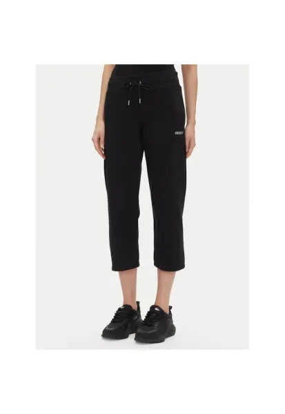 Pantaloni de trening dama  DP5P3624 - Bumbac/Poliester - Negru - Negru