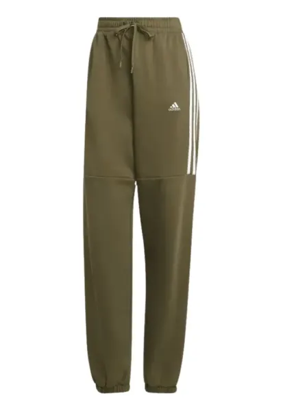 Pantaloni de trening dama  kaki - talie inalta - buzunare - bumbac reciclat