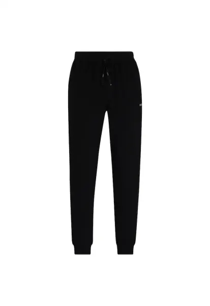 Pantaloni de trening de casa cu talie ajustabila - Negru
