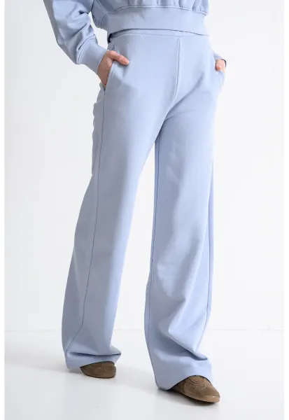 Pantaloni de trening din amestec de bumbac - Albastru deschis