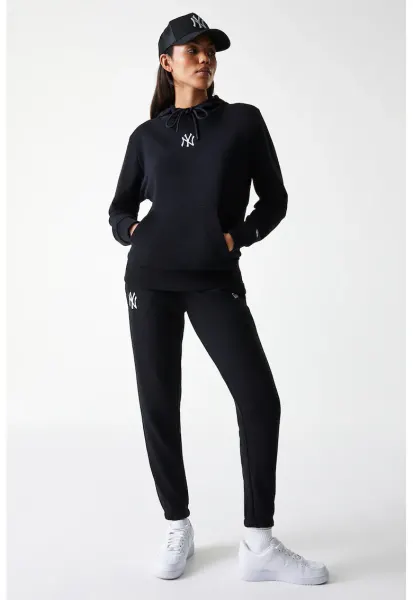 Pantaloni de trening din amestec de bumbac cu logo brodat - Negru