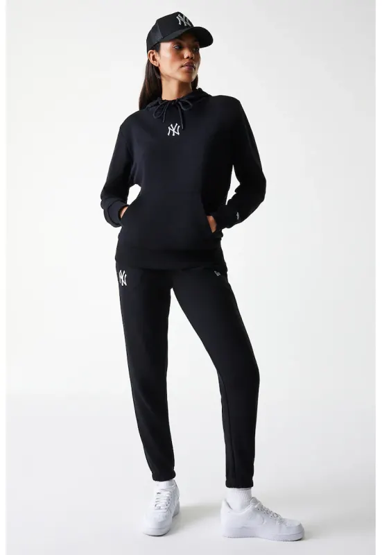 Pantaloni de trening din amestec de bumbac cu logo brodat - Negru