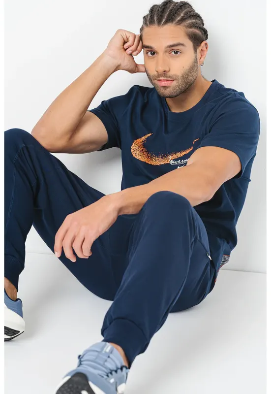 Pantaloni de trening din amestec de bumbac - pentru fotbal - Alb/Bleumarin
