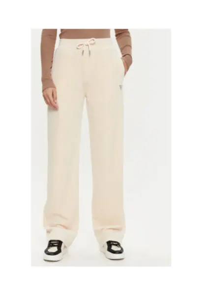 Pantaloni de trening din amestec de poliester cu snur de ajustare