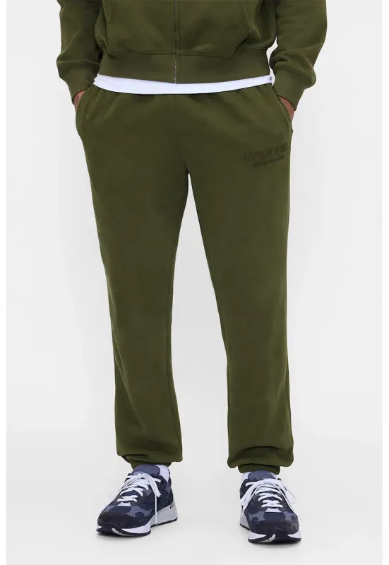 Pantaloni de trening din bumbac cu buzunare laterale - Kaki pal
