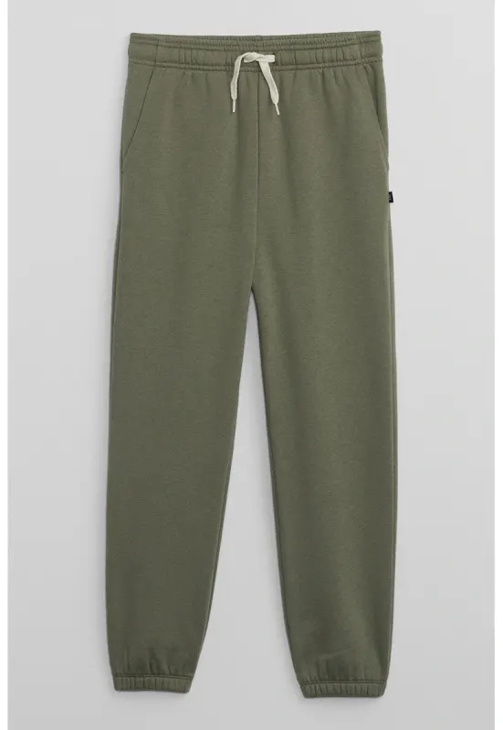 Pantaloni de trening din bumbac cu snur - Verde aquamarin