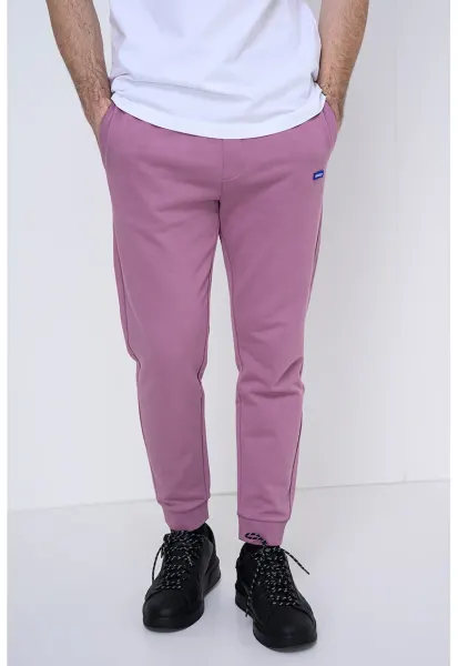 Pantaloni de trening din bumbac Napin - Roz prafuit