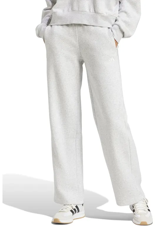 Pantaloni de trening drepti cu un snur in talie Essentials - Gri deschis melange