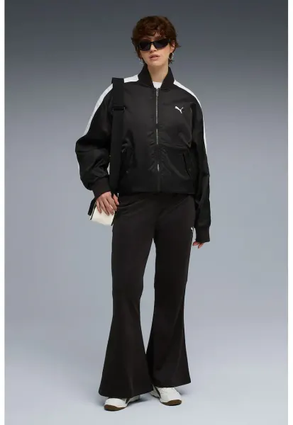 Pantaloni de trening evazati cu talie ajustabila ESS - Negru/Alb optic
