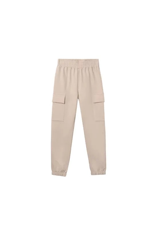 Pantaloni de trening fetita  bej -