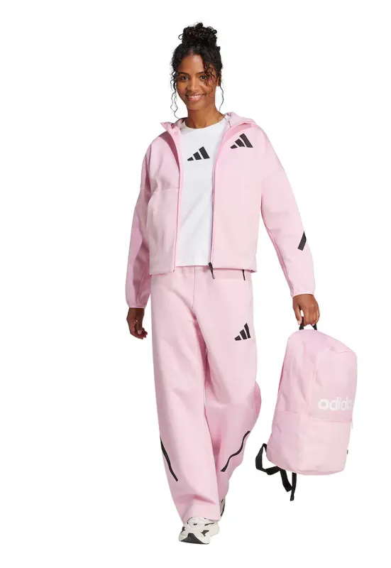 Pantaloni de trening lejeri cu buzunare cu fermoar Z.N.E. Bar - Roz pastel/Negru stins