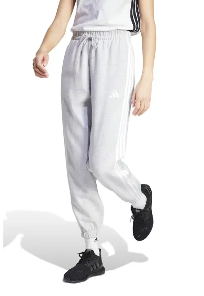 Pantaloni de trening lejeri cu talie inalta Essentials - Alb/Gri deschis