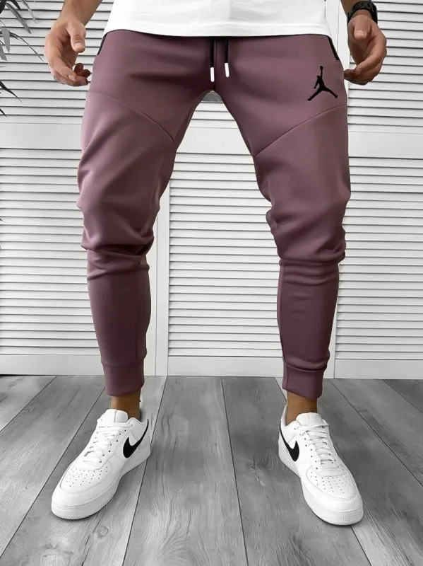 Pantaloni de trening maro conici  silon  12361 1-1