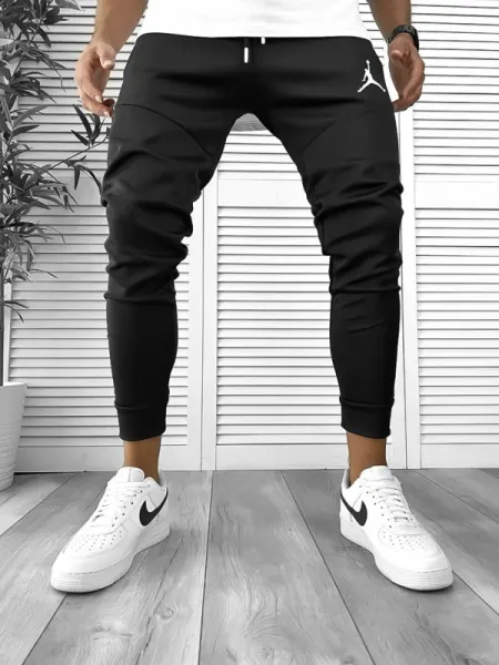 Pantaloni de trening negri conici 12361 129-4