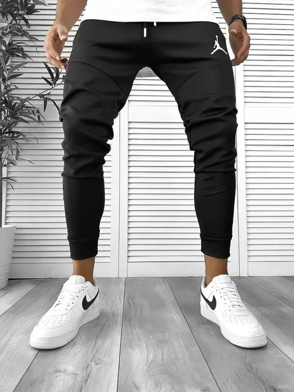 Pantaloni de trening negri conici 12361 129-4